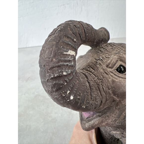 Bandanna Elephant Sculpture 1982 Chips In Paint San Diego CA VTG - Picture 12 of 14